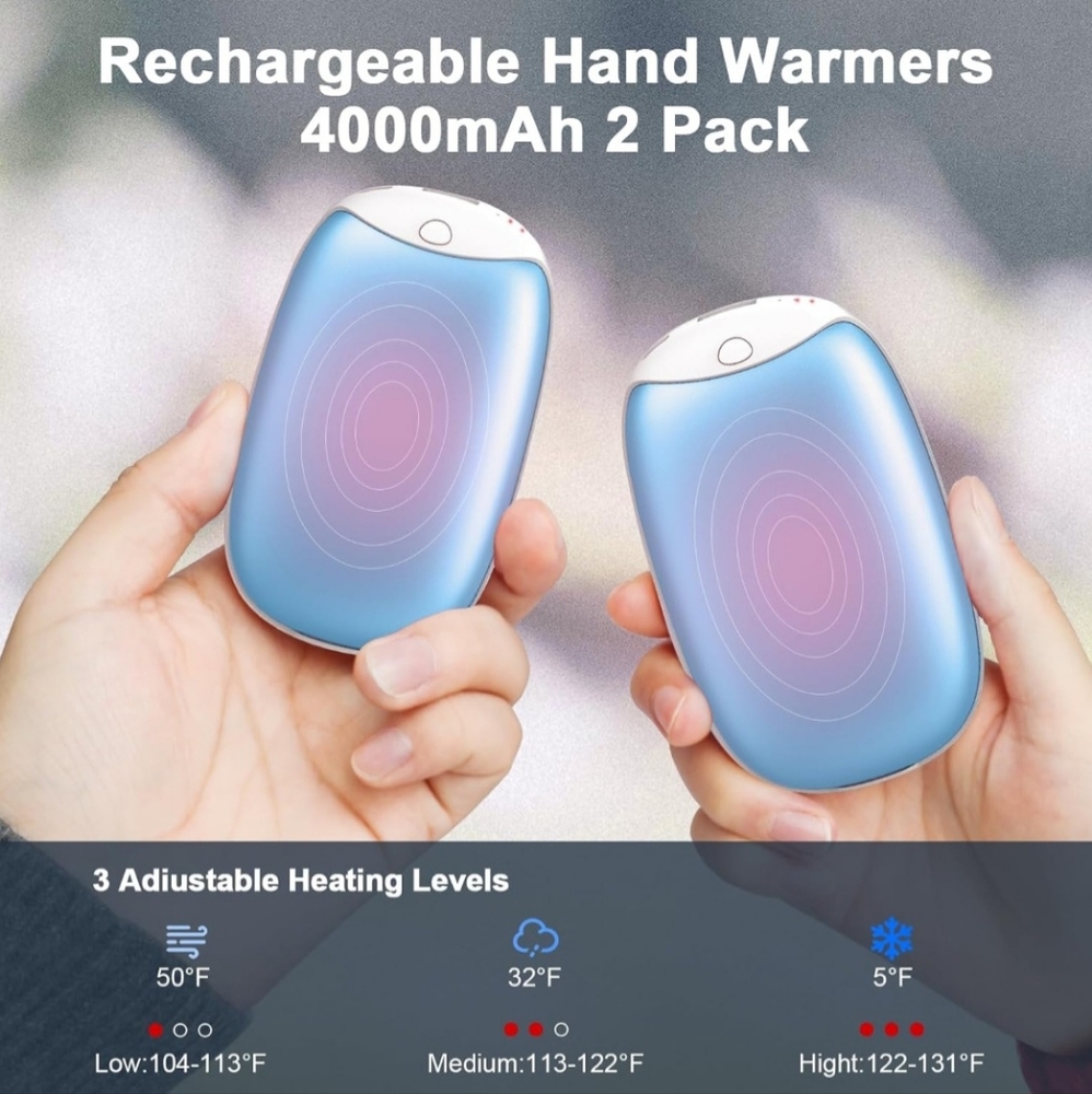 2 Pack Hand Warmers Rechargeable - new in box